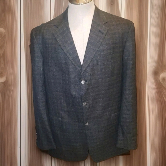 Burberry London blazer Light Weight unlined sport coat 40 L Made In USA